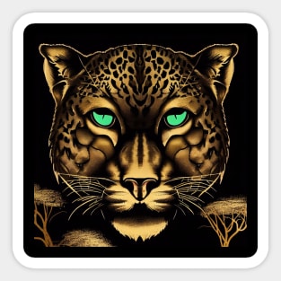 Golden Panther . Sticker